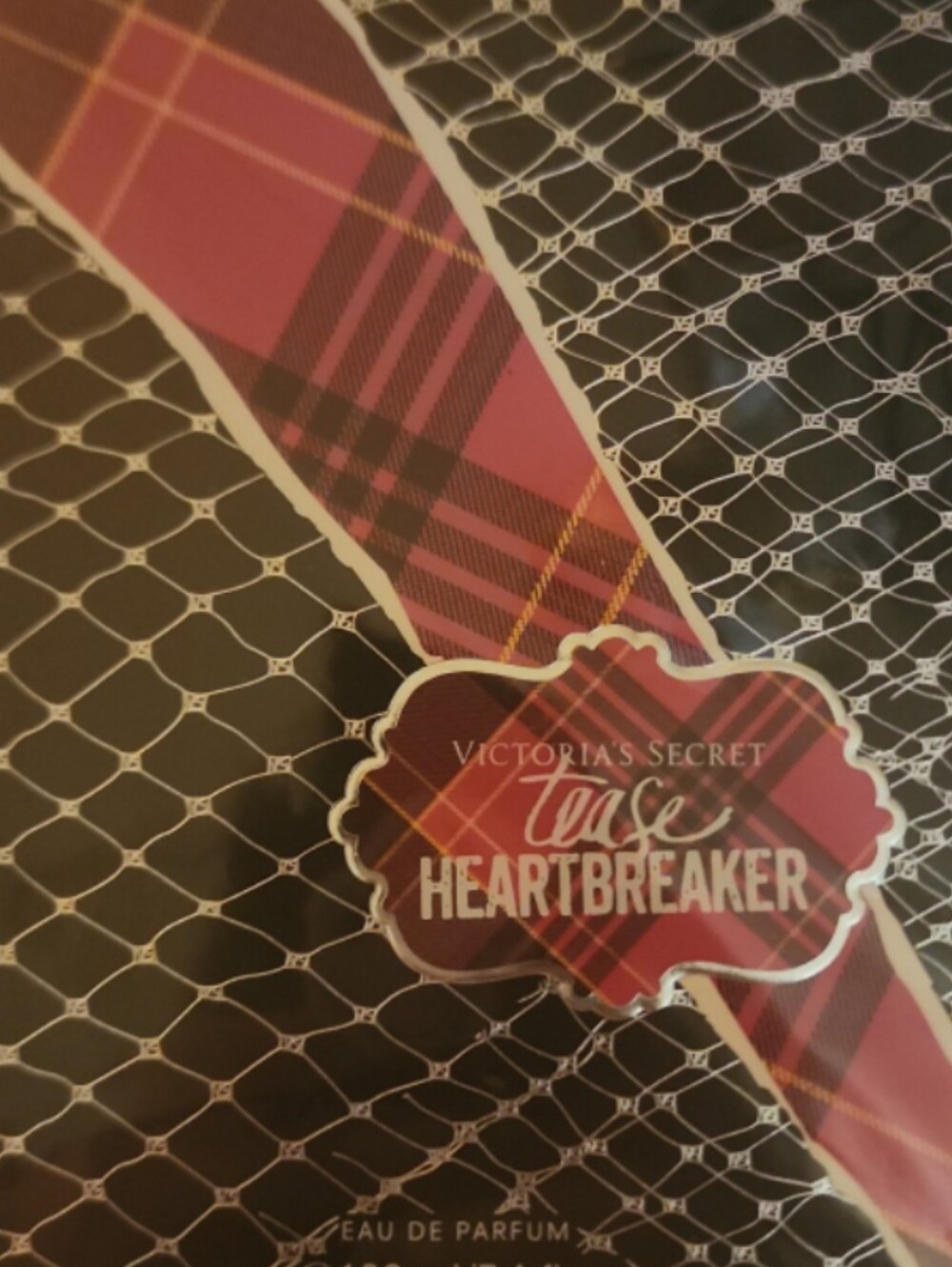 Victoria's Secret Tease Heartbreaker - Black & Red Plaid Packaging